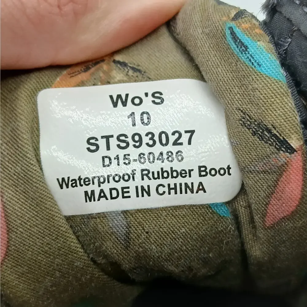 Sperry Women's Top-Sider Waterproof Rubber Quilted Duck Boots Blue Size 10